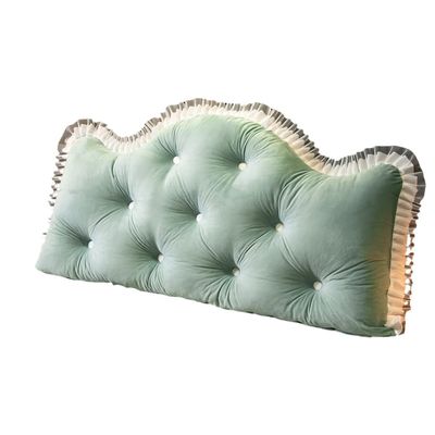 Bedside Cushion Upholstered Headboard Reading Pillow Bedside Cushion Soft Backrest Soft Bag, Used for Decoration Headboard Bolster Rectangular Headboard (Color : Green, Size : 200X180cm)
