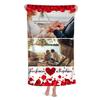 Artsadd Custom Photo and Name Towel Valentine Rose Personalized Face Towels Bath Towels for Bathroom Swimming Outdoor Camping Sports Novelty Yoga Mat Oversized Big Blanket Gift for Girlfriend view 1