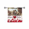Artsadd Custom Photo and Name Towel Valentine Rose Personalized Face Towels Bath Towels for Bathroom Swimming Outdoor Camping Sports Novelty Yoga Mat Oversized Big Blanket Gift for Girlfriend view 3