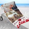 Artsadd Custom Photo and Name Towel Valentine Rose Personalized Face Towels Bath Towels for Bathroom Swimming Outdoor Camping Sports Novelty Yoga Mat Oversized Big Blanket Gift for Girlfriend view 4