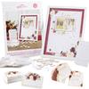 Kate Aspen Burgundy Blush Floral Wedding Guest Book Alternative, 50PCS Advice Card & 50PCS Tent Place Card- Decor Favors for Wedding, Bridal Shower, Birthday & Tea Party view 1