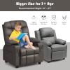 GLACER Kids Recliner Chair w/Cup Holder & Side Pockets, Children Recliner w/Comfortable Backrest, Armrests & Footrest, Toddler PU Leather Recliner for Boys Girls, 3+ Age Group (Brown) view 4