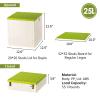 SHIMOYAMA Collapsible Kids Storage Box with Building Base for Lego Duplo Blocks, 26 Qt. Toy Organizer for Boys and Girls, 25L Stackable Toy Chests for Children, Green view 4