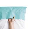 FreshCulture Spa Blue Pillowcases Queen Size 12 Pack - Bulk Pillowcase Set - Envelope Closure - Soft Brushed Microfiber Fabric - 20x30 Inches Pillow Case Set of 12 for Home, Hotels, Schools view 3