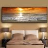 Landscape Posters and Prints Sunsets Natural Sea Beach Canvas Painting Scandinavian Wall Art Picture Living Room Decor 30x90cm(12x35in) Frameless view 1