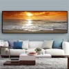 Landscape Posters and Prints Sunsets Natural Sea Beach Canvas Painting Scandinavian Wall Art Picture Living Room Decor 30x90cm(12x35in) Frameless view 4