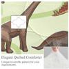 Sleepwish Dinosaur Twin Comforter Set for Kids Boys, Green, Teen Dinosaur Bedding Set, 4 Piece Watercolor Dinosaur Pattern Bedset (Twin) view 4