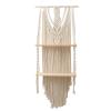 DUO ER Woven Floating Shelf Tapestry Boho Style Hanging Art Plant Holder Bohemian Pendant Macrame Wall Hanging for Home Decor view 1
