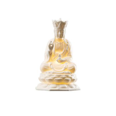 Buddha Statue Buddha Statue White Porcelain Three Sage Buddha Statues Guanyin Bodhisattva Zen Buddha Home Living Room Desktop Decor Art Deco Gifts (Color : C)