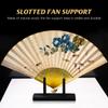 FOMIYES Japanese Folding Fan Display Stand, Black Plastic Handy Fan Holder for Home, Office, Art Gallery, Bedroom, Corridor, 4.33 X 2.36 X 1.37 Inch view 2