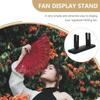 FOMIYES Japanese Folding Fan Display Stand, Black Plastic Handy Fan Holder for Home, Office, Art Gallery, Bedroom, Corridor, 4.33 X 2.36 X 1.37 Inch view 3