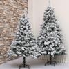 XXZY Simulation Tree Christmas Tree Simulation Cedar Flocking Tree Snowflake Flocking Snow Scene Ice Sculpture Fake Plant Decoration (Size : 59.1in) view 3