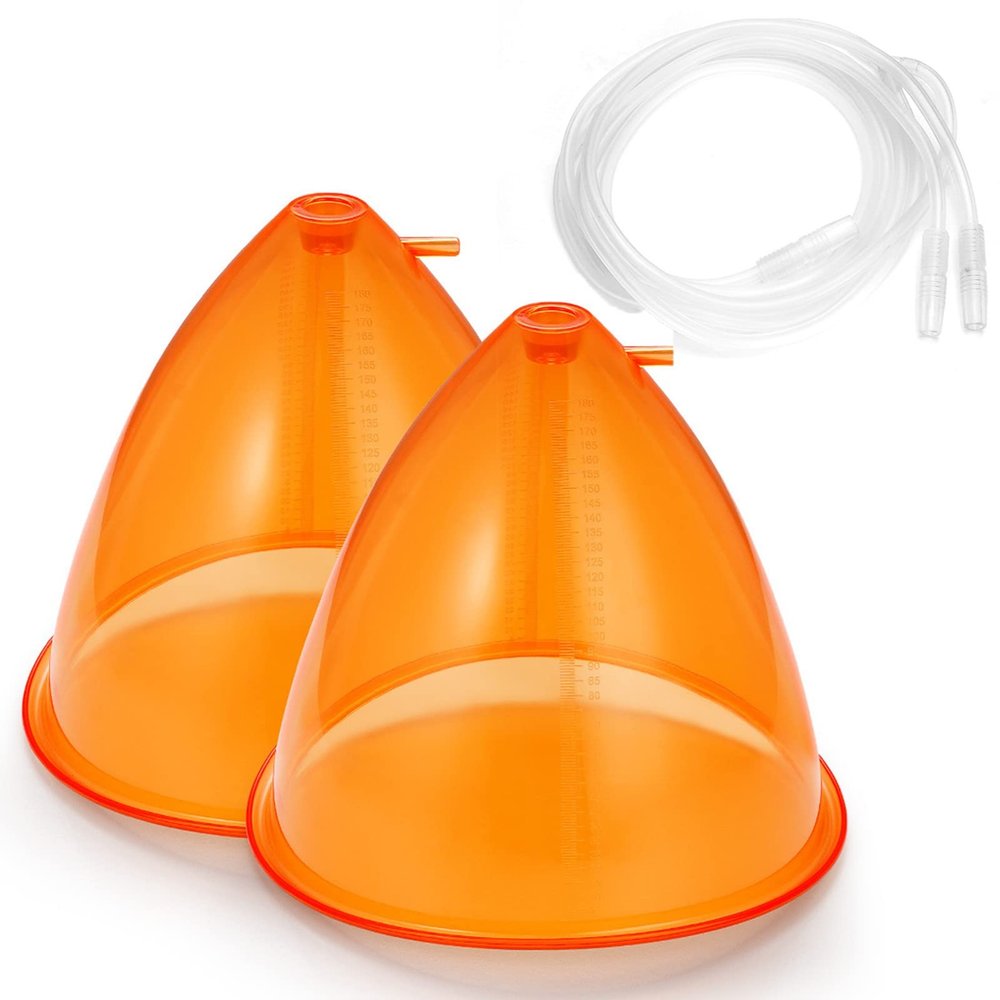 80/90/150ML Vacuum Suction Cups, Vacuum Cupping Machine Accessories for Butt Lifting Body Cupping Massage Tool 1 Pair (Size : 80ML)