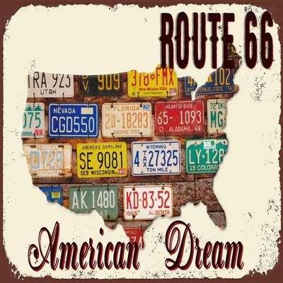 Sokomurg Retro Vintage Funny 12"x16"Indoor No. 66 Dream Metal Aluminum Sign Garage Kitchen Decor Bar Pub Club Cafe Home Restaurant Wall Decor Art Sign Post Gifts for man
