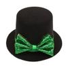 LUOZZY St Patricks Day Hats Men Women St. Patrick's Day Bow Tie Green Top Hat Green St. Patricks Day Party Favor Accessories Green Christmas Tree Topper Hat view 1