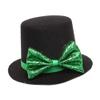 LUOZZY St Patricks Day Hats Men Women St. Patrick's Day Bow Tie Green Top Hat Green St. Patricks Day Party Favor Accessories Green Christmas Tree Topper Hat view 4