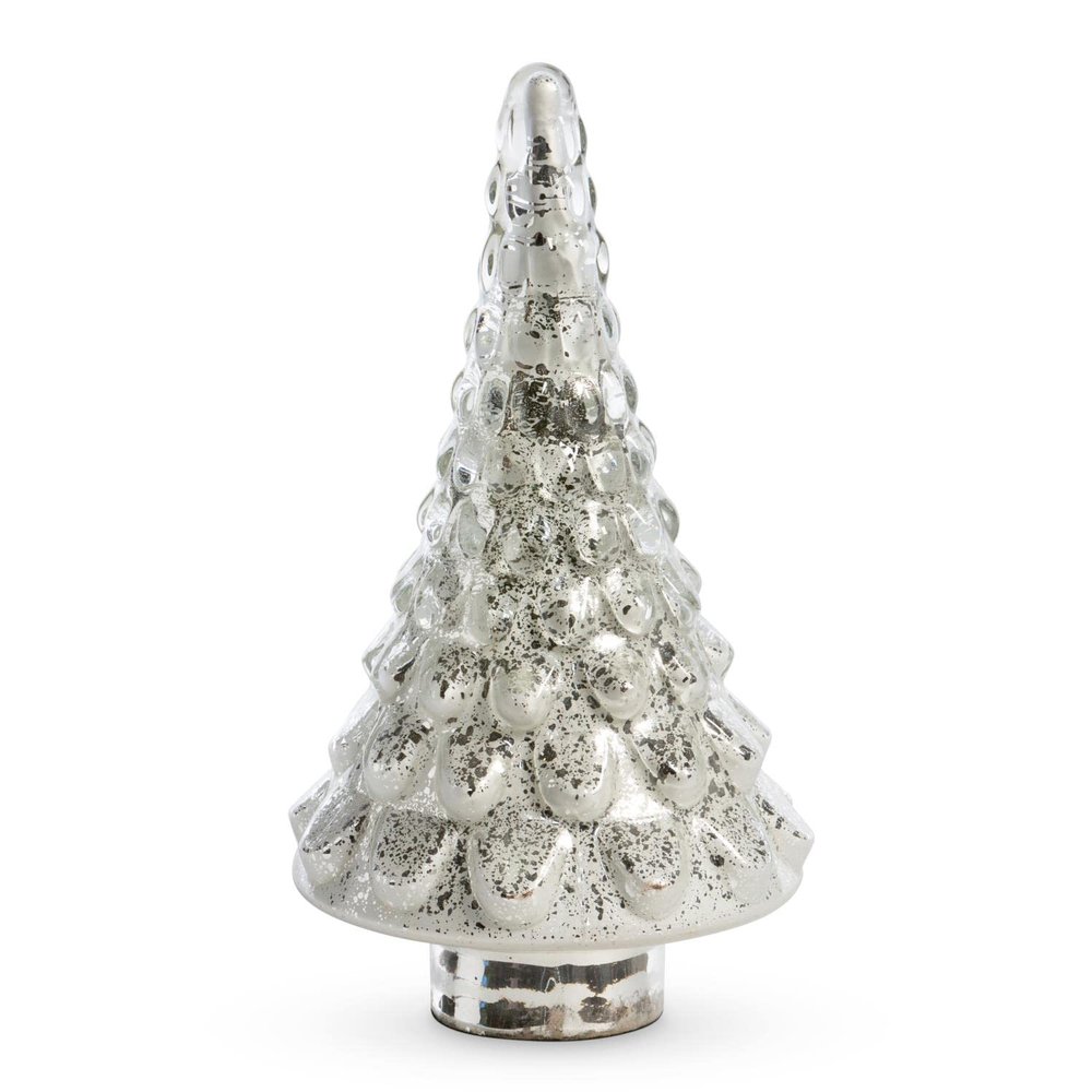 Park Hill Collections XCB10666 ICY Glass Fir Tree Tabletop, 14.5-inch Height, Large