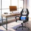 Gaming Chair Massage Office Chair Ergonomic Video Game Chairs Adjustable Reclining Computer Chair with Lumbar Support Armrest Headrest Rolling Swivel Chair Game Chair for Adult Teen - White view 3