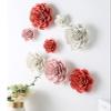 Ceramic Flower Red Rose Handcrafted Sculpture 3D Wall Art Decor Home Living Room Office Wedding Gift 7cm view 4