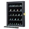 KCRasan Arrowhead Display Case Native American Arrowhead Shadow Box Wall Mount Arrowhead Collection Display Cabinet for Agate Opal Crystal Stone Arrowheads Spear Points Black Small view 1