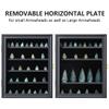 KCRasan Arrowhead Display Case Native American Arrowhead Shadow Box Wall Mount Arrowhead Collection Display Cabinet for Agate Opal Crystal Stone Arrowheads Spear Points Black Small view 3