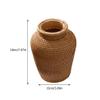 1Pcs Rattan Woven Vase, Country Rustic Style Seagrass Flower Pot, Farmhouse Decorative Dried Flower Pot Basket Can for Home House Hotel Decor view 3
