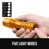GORILLA GRIP Powerful LED Handheld Tactical Flashlight, Gold view 4
