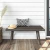 Plank+Beam Entryway Bench, Wooden End of Bed Bench for Bedroom, Mid-Century Modern Square Bench for Hallway, Living Room, Indoor, Porch, 41.25", Clay view 1