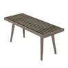 Plank+Beam Entryway Bench, Wooden End of Bed Bench for Bedroom, Mid-Century Modern Square Bench for Hallway, Living Room, Indoor, Porch, 41.25", Clay view 4