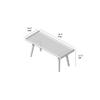 Plank+Beam Entryway Bench, Wooden End of Bed Bench for Bedroom, Mid-Century Modern Square Bench for Hallway, Living Room, Indoor, Porch, 41.25", White view 2