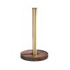 Paper Towel Holder 1 Pack Paper Towel Holder Solid wood kitchen Paper Towel Holder Upright Hand Towel Dispenser for Kitchen Bathroom (Round Bottom) Kitchen Paper Towels Holder view 1