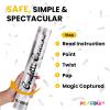 Confetti Cannon Party Poppers Shooters,(6 pack) YESHOW Confetti Blaster Silver Metallic for Birthday Graduation Wedding Christmas New Years Eve view 2