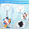 MTLEE 24 Pcs Shark Keychains Bulk Cute Shark Key Ring for Backpacks Under The Sea Party Favors Summer Ocean Sea Birthday Party Supplies Decorations Kids School Prizes Rewards Set Gifts 8 Style view 2