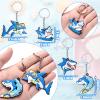 MTLEE 24 Pcs Shark Keychains Bulk Cute Shark Key Ring for Backpacks Under The Sea Party Favors Summer Ocean Sea Birthday Party Supplies Decorations Kids School Prizes Rewards Set Gifts 8 Style view 3