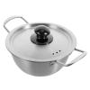 1set Instant Noodle Pot Stainless Steel Soup and Ramen Cooker Double Handles Lightweight Cookware for Easy Cleaning for Soup Korean Ramen and Food Storage view 1