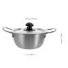 1set Instant Noodle Pot Stainless Steel Soup and Ramen Cooker Double Handles Lightweight Cookware for Easy Cleaning for Soup Korean Ramen and Food Storage view 2