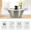 1set Instant Noodle Pot Stainless Steel Soup and Ramen Cooker Double Handles Lightweight Cookware for Easy Cleaning for Soup Korean Ramen and Food Storage view 4