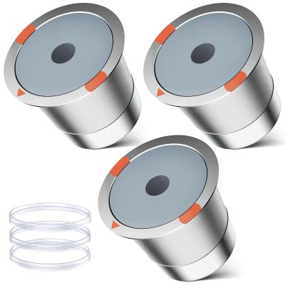 Reusable k Cup Coffee Filters,Universal stainless steel Refillable k Cups Filter Use for Keurig 2.0 and 1.0 Coffee Makers-brewers (3pack)