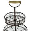 Antique Style Metal Wire 3 Tier Rack Display Stand Basket Rustic Farmhouse Decor view 2