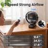 Camping Fan, 12000mAh Clip on Fans with LED Lights/ Remote/ Hooks/3 Levels view 3