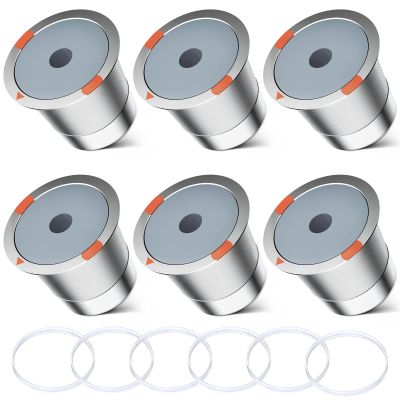Reusable k Cup Coffee Filters,Universal stainless steel Refillable k Cups Filter Use for Keurig 2.0 and 1.0 Coffee Makers-brewers (6pack)