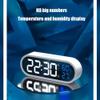 BcofoA Electronic Charging Alarm Clock 2021 New Smart Watch Desktop LED Music Clock Dormitory Students get up (Color : Orange) view 2