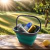 SAMMART 11L (2.9 Gallon) Collapsible Rectangular Handy Bucket (1, Dark Grey/Bluish-Green) view 4