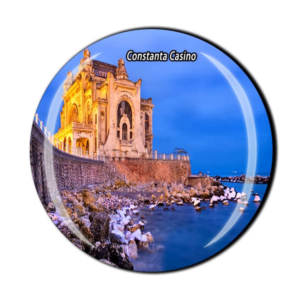 Constanta Casino Romania Fridge Magnet Crystal Tourist Souvenir Gift Collection Refrigerator Magnetic Sticker