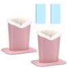bvya 2 Pcs Eye Glass Holder Stands, Candy Sweet Color Eyeglasses Holder with Plush Lining for Table, Desk, Nightstand view 1