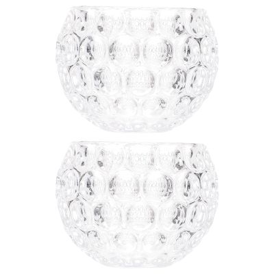 2pcs Crystal Glass Candle Holders Elegant Votive Candle Cups for Wedding Decor Party Centerpiece Desktop Decoration for Home and Special Occasions