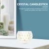 2pcs Crystal Glass Candle Holders Elegant Votive Candle Cups for Wedding Decor Party Centerpiece Desktop Decoration for Home and Special Occasions view 2