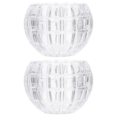 2pcs Crystal Glass Candle Holders for Wedding and Dining Table Decor Elegant Votive Candle Cups Smooth Design for Festivals and Celebrations