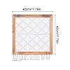 DUO ER Geometric Art Boho Wall Hanging Framed Woven Art Deco Decoration Tassels Pendant Macrame Tapestry Room Decor (Color : B) view 2
