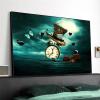 Clock Violin Butterfly Hat by Salvador Dali Surrealism Creative Retro Canvas Painting Posters Prints Wall Art Pictures 40x60cm(16x24in) Frameless view 2